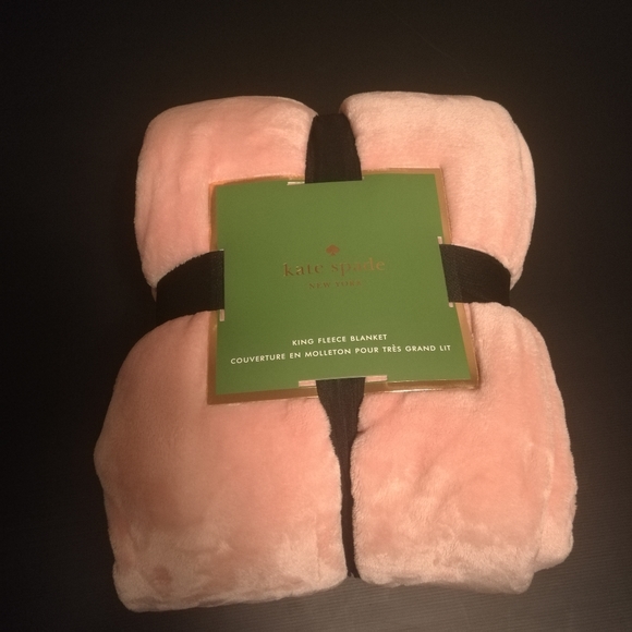 kate spade Other - Kate Spade King Pink Fleece Blanket